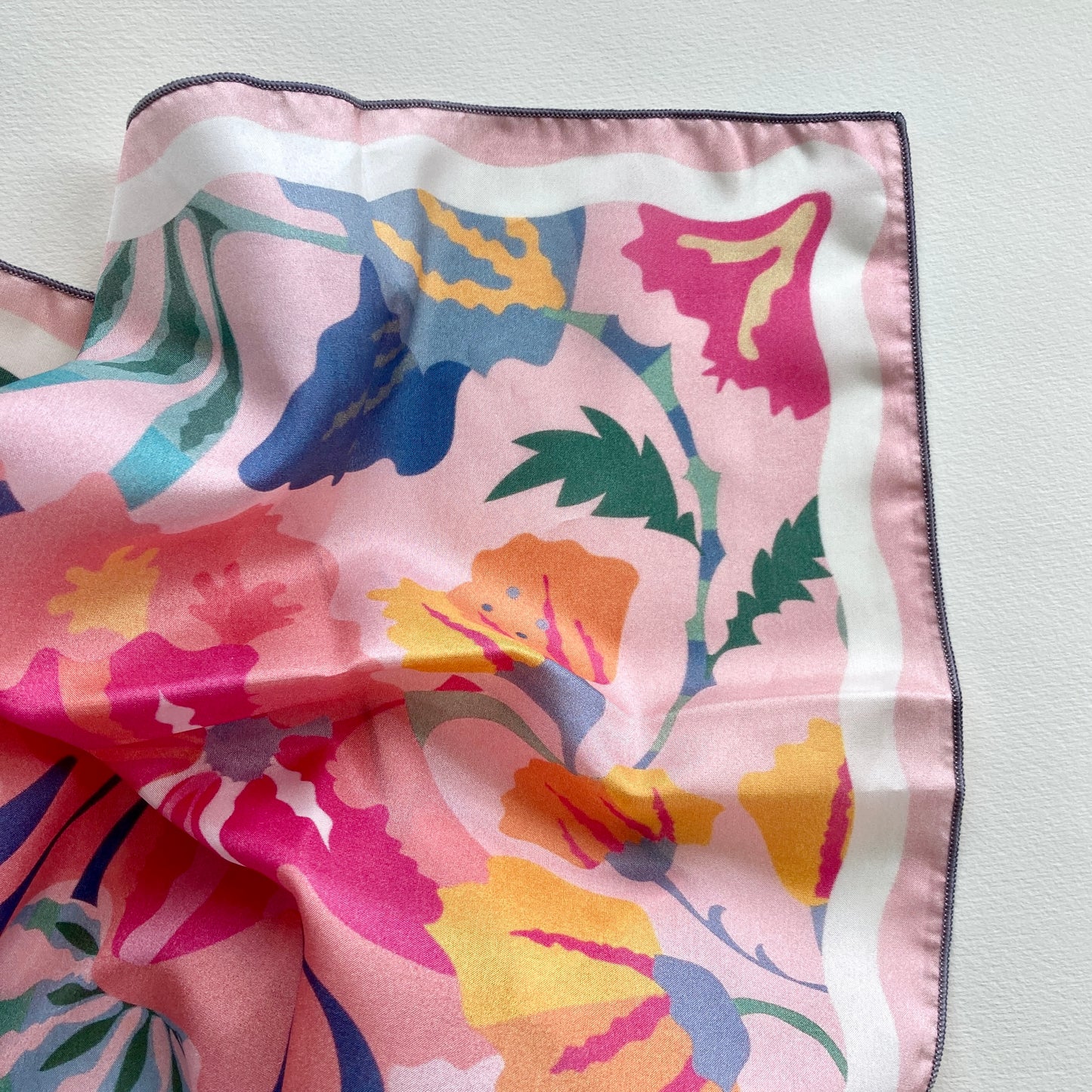 Scarf 35, "Library" in Habotai Silk