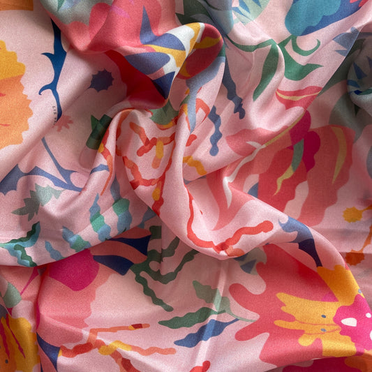 Scarf 35, "Library" in Habotai Silk