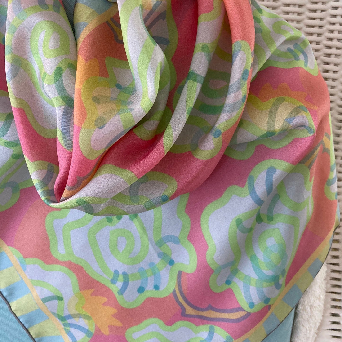 Scarf 16, "Porch" in Cotton+Linen